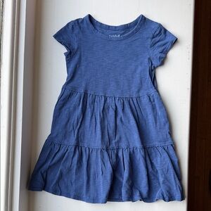 Cat & Jack Navy Blue Tiered Short Sleeve Dress Size S(6/6x)